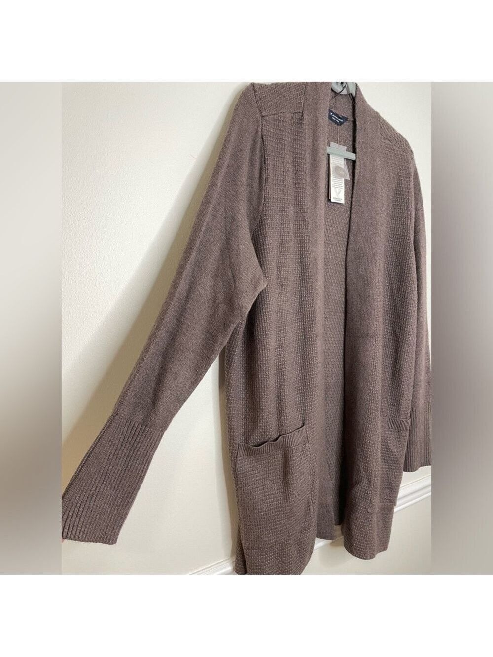 NWT Denver Hays Novelty Stitch Open Waffle Cardigan XXL - Picture 5 of 12